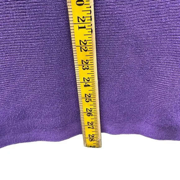 J Jill Sweater Womens Sz. XL Purple Boat Neck Tunic 3/4 Drop Sleeve Linen Blend - Picture 15 of 16